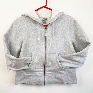 Champion Slate Grey zip up Hoodie Junior Large